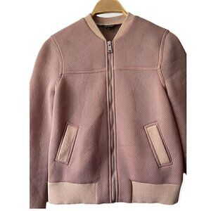 Top Shop Padded Bomber Zip Jacket Dusty Rose Women’s S Barbie Core Academia